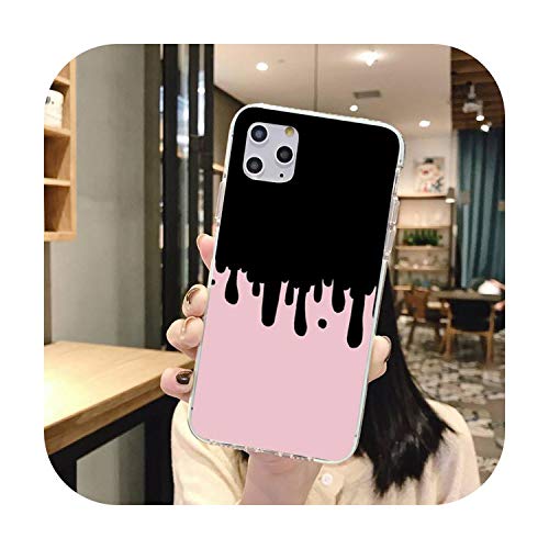 Vogue hielo en crema caso del teléfono transparente para Iphone 5 6 7 8 12 Pro Max Xr Xs Plus teléfono caso Coque-a4-iPhone 11