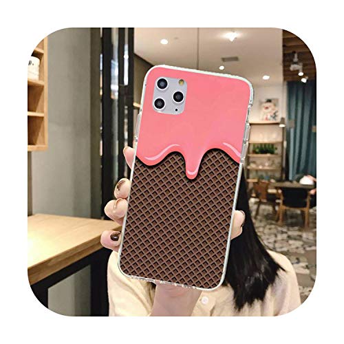 Vogue hielo en crema caso del teléfono transparente para Iphone 5 6 7 8 12 Pro Max Xr Xs Plus teléfono caso Coque-a4-iPhone 11