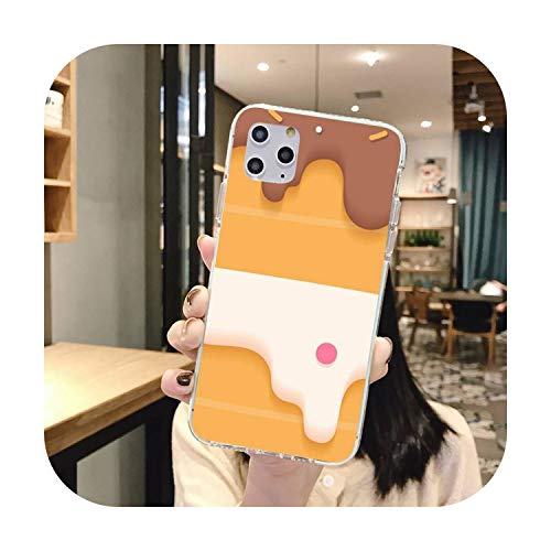 Vogue hielo en crema caso del teléfono transparente para Iphone 5 6 7 8 12 Pro Max Xr Xs Plus teléfono caso Coque-a4-iPhone 11