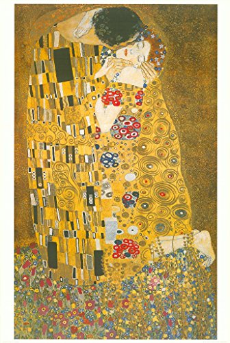 Von LILIENFELD Paraguas de Iluvia Largo Clásico Automático Grande Arte Gustav Klimt: El Beso