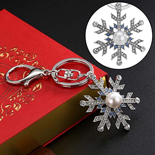 vosarea llavero de Navidad colgante de copo de nieve llavero bolsa Charmes colgante ornamentos de navidad regalo