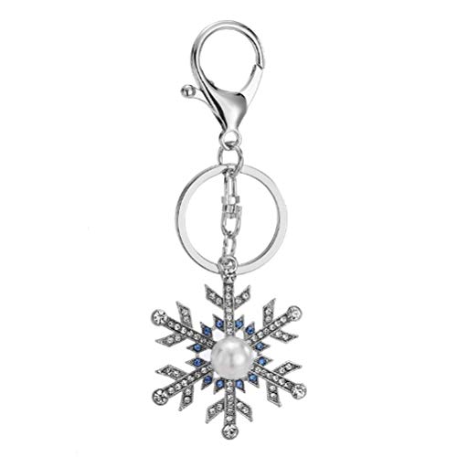 vosarea llavero de Navidad colgante de copo de nieve llavero bolsa Charmes colgante ornamentos de navidad regalo