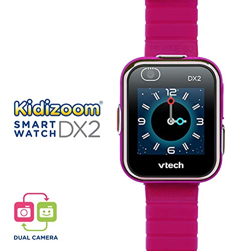 Vtech 80-193847 Kidizoom Smart Watch DX2 - Reloj inteligente para niños con doble cámara, color Frambuesa
