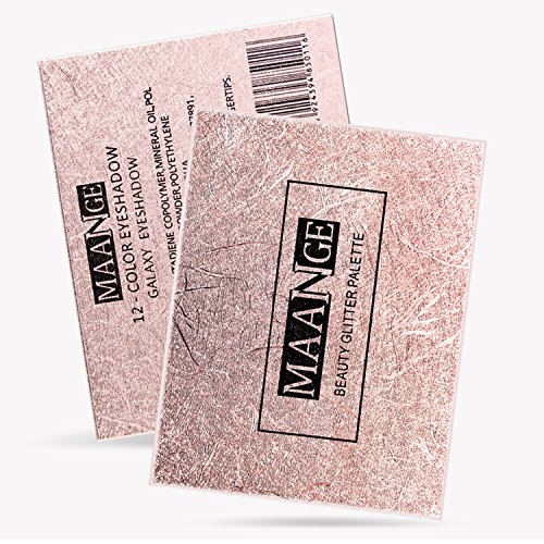 Vtrem Paleta de sombras de ojos, 12 colores, purpurina, ojos ahumados, impermeable, sombra de ojos, maquillaje cosmético