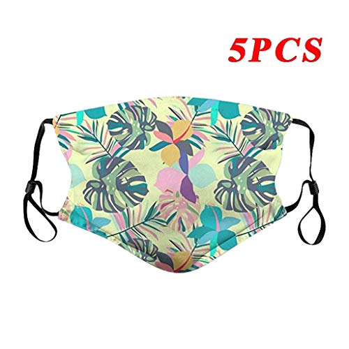 VTYOSQ Bandanas reutilizables de tela lavable impresa Unisex transpirable de algodón puro a prueba de viento multicapa para bicicleta al aire libre