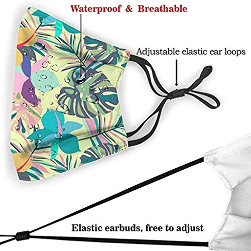 VTYOSQ Bandanas reutilizables de tela lavable impresa Unisex transpirable de algodón puro a prueba de viento multicapa para bicicleta al aire libre
