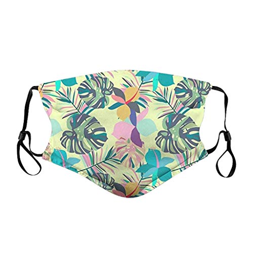 VTYOSQ Bandanas reutilizables de tela lavable impresa Unisex transpirable de algodón puro a prueba de viento multicapa para bicicleta al aire libre