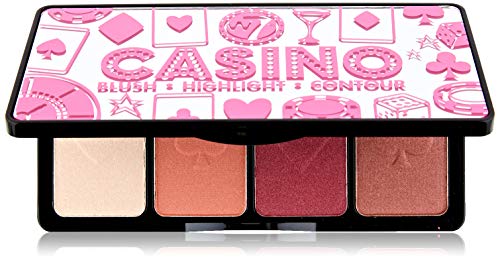 W7 Casino Blush/Highlight and Contour Face Palette, 16 g