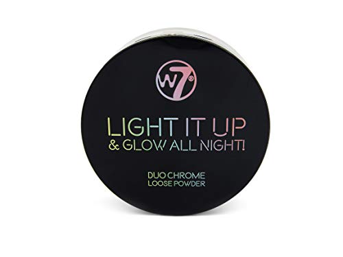 W7 Light It Up & Glow All Night Duo Chrome Loose Highlighting Powder Highlight-On Air