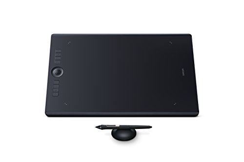 Wacom PTH-860 Intuos Pro L Tableta gráfica con lápiz digital Pro Pen 2 / Tableta digitalizadora para pintura y diseño digital / Portalápices con 10 puntas / Compatible con Windows y MacOS / Negro