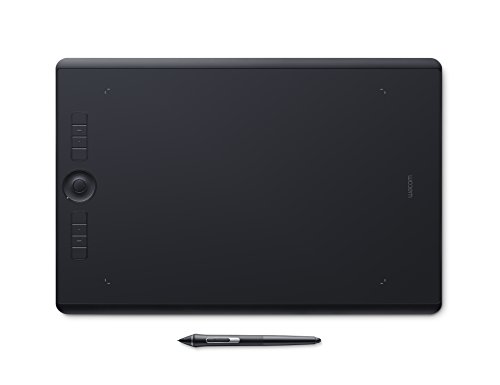 Wacom PTH-860 Intuos Pro L Tableta gráfica con lápiz digital Pro Pen 2 / Tableta digitalizadora para pintura y diseño digital / Portalápices con 10 puntas / Compatible con Windows y MacOS / Negro