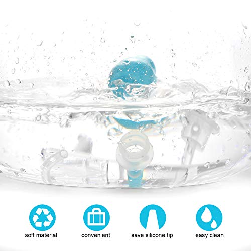WADEO Aspirador Nasal para bebé, Limpiador Nasal Limpiador de moco para el alivio de la congestión nasal Reutilizable para Bebes Ninos Azul