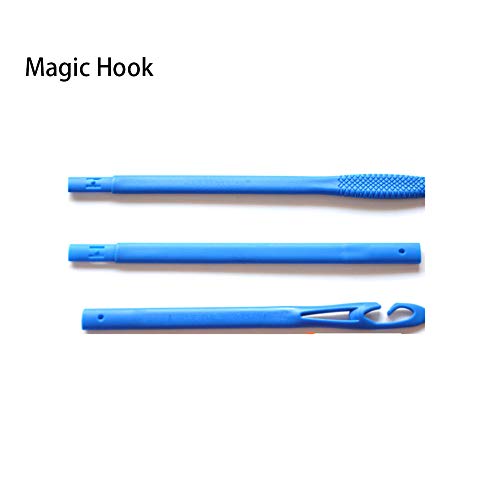 WalkTrendy - Juego de 20 rizadores de pelo mágicos en espiral, 20 rizadores de pelo sin calor y 1 ganchos para peinar, para cabello extra largo de hasta 55 cm