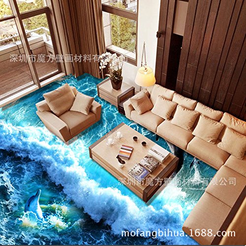 Wallpaper Experten The Restaurant Murals_POOL 3D Murals Hotel Restaurant 3d Park Magic Dolphin Pen