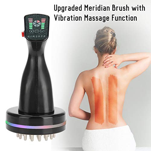 Wandisy Meridian Brush Dispositivo infrarrojo Bio Micro-eléctrico para raspar la Salud Cepillo Corporal Adelgazante para masajeador de Celulitis y Exfoliante linfático