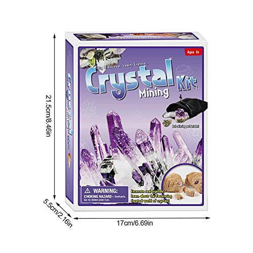 Wan&ya Cristal Gema Fossil Dig Kit de Piedras Preciosas de excavación Conjunto Minería para Niños/Geología Educación Regalo de cumpleaños de la Ciencia,A