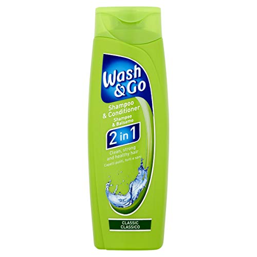 Wash & Go Champú y Acondicionador Clásico 2 en 1, Pack de 6 x 400 ml