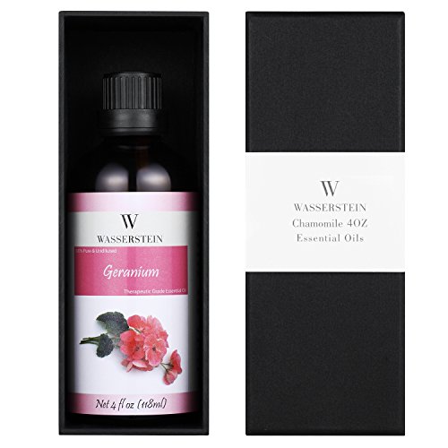 Wasserstein - Aceite esencial de geranio de grado terapéutico 120 ml (4 oz), 100% puro y natural – de Wasserstein