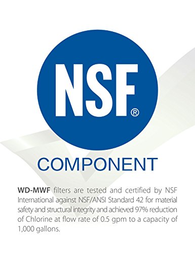 Waterdrop MWF Cartucho de Filtro de Agua para Nevera/frigorífico - General Electric GE SmartWater MWF MWFA MWFP GWF GWFA GWF01; Hotpoint HWF HWFA MWF MWFA; Sears/Kenmore 46-9991; 53-WF-07GE WF07 (1)