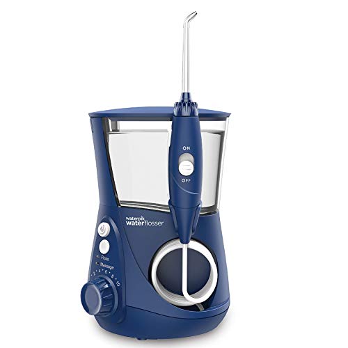 Waterpik WP-663EU Aquarius - Irrigador dental,  100-240V,  depósito de agua de 650 ml,  Azul