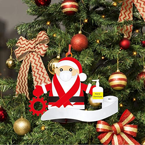 Watopi 1 pieza de Navidad personalizada sobrevivió familia ornamento vacaciones árbol de Navidad Santa decoraciones hogar vacaciones colgante decoración