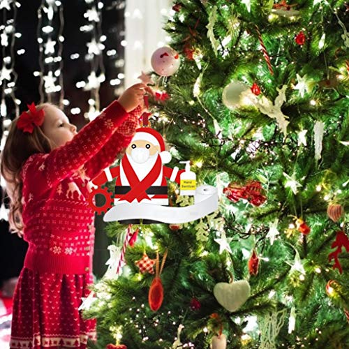 Watopi 1 pieza de Navidad personalizada sobrevivió familia ornamento vacaciones árbol de Navidad Santa decoraciones hogar vacaciones colgante decoración