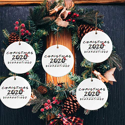Watopi 2020 Adornos de Navidad para árbol de Navidad Decoraciones colgantes para el hogar Amigos Regalo Decoración de vacaciones Santa Hat Decorats (1/5/10/20/30PC)