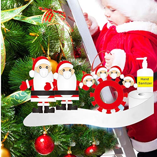 Watopi - Adorno familiar sobreviviente para árbol de Navidad 2020, decoración navideña personalizada, regalo creativo para la víspera de la familia, regalos de Navidad