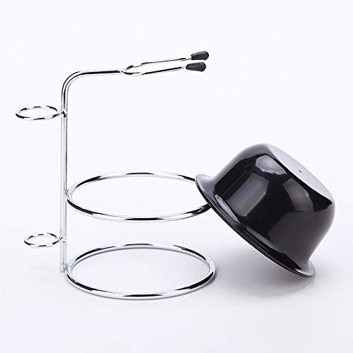 Watopi Deluxe Soporte para cepillo de afeitado, para afeitadora, afeitadora de seguridad, jabonera de afeitado manual para hombre, día del padre para él, papá, novio, marido