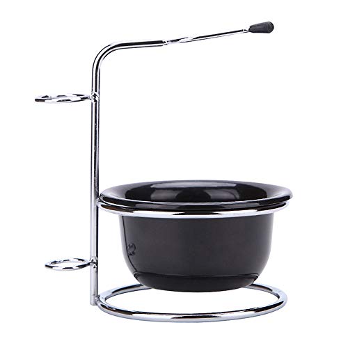 Watopi Deluxe Soporte para cepillo de afeitado, para afeitadora, afeitadora de seguridad, jabonera de afeitado manual para hombre, día del padre para él, papá, novio, marido