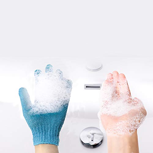 Waycreat - Guantes de baño para exfoliante corporal (4 pares)
