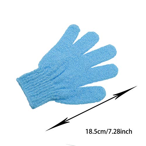 Waycreat - Guantes de baño para exfoliante corporal (4 pares)