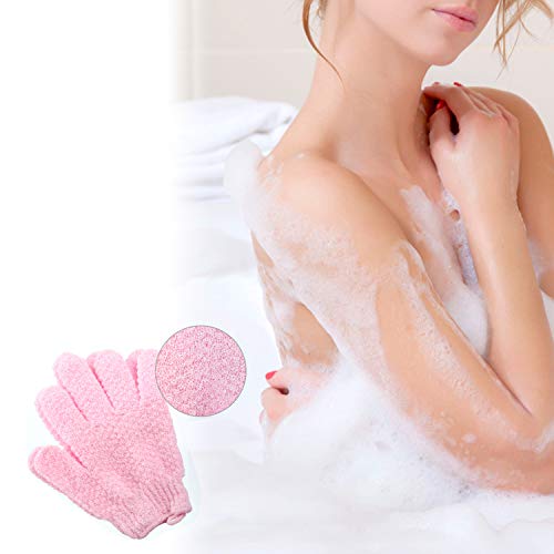 Waycreat - Guantes de baño para exfoliante corporal (4 pares)