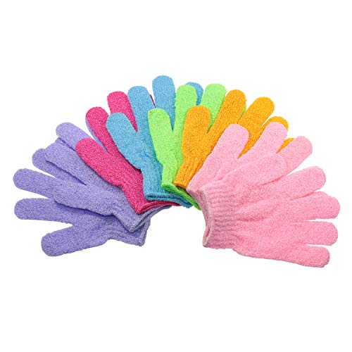 Waycreat - Guantes de baño para exfoliante corporal (4 pares)