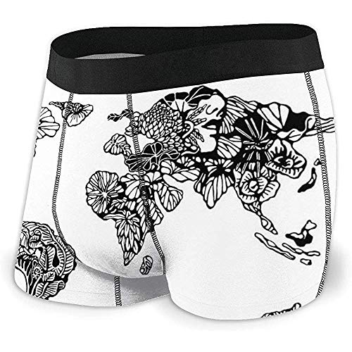 Web--ster Calzoncillos bóxer para Hombre Ropa Interior, Foto de Primer Plano de una Bestia Felina Salvaje con una Mirada intensa Fuerza de A L