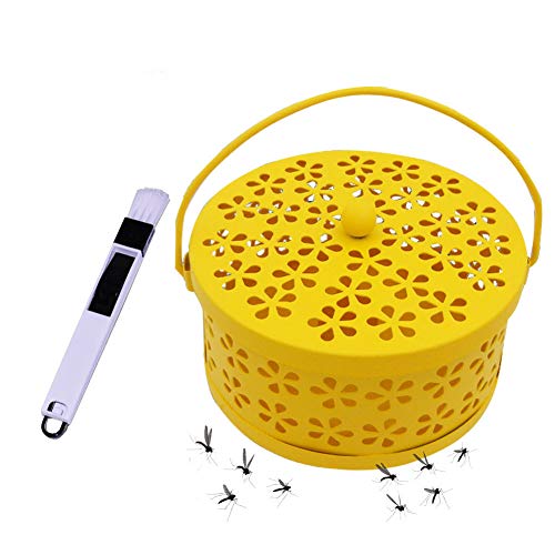 Wed2BB Soporte para mosquitos, diseño clásico, portátil, soporte para incienso de metal, color amarillo