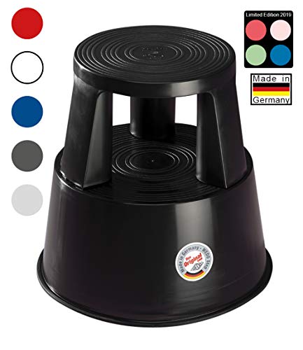 Wedo 212 201 Taburete con Ruedas, Negro