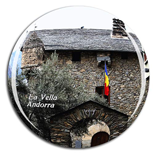 Weekino Andorra la Vella Imán de Nevera 3D de Cristal de la Ciudad de Viaje Recuerdo Colección de Regalo Fuerte Etiqueta Engomada refrigerador