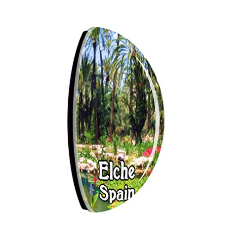 Weekino Palm Grove Elche España Imán de Nevera Cristal 3D Cristal Viaje de la Ciudad Recuerdo de Viaje de Viaje Regalo Fuerte Etiqueta Engomada del refrigerador