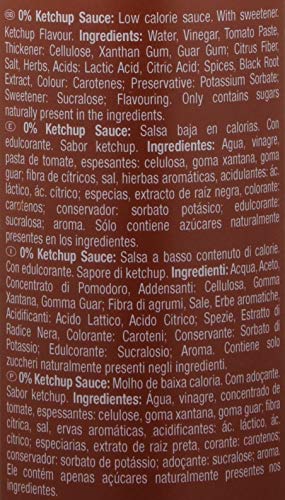 Weider Salsa Zero Ketchup. Salsa cero grasas. Cero azúcar. 265 ml