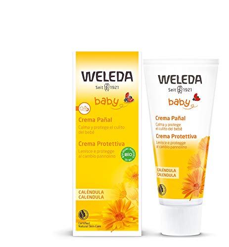 Weleda Calendula 75ml - baby creams (Soothing, Water (Aqua), Prunus Amygdalus Dulcis (Sweet Almond) Oil, Sesamum Indicum (Sesame) Seed Oil, Zinc Ox, Apply to the whole nappy area after careful cleaning.)