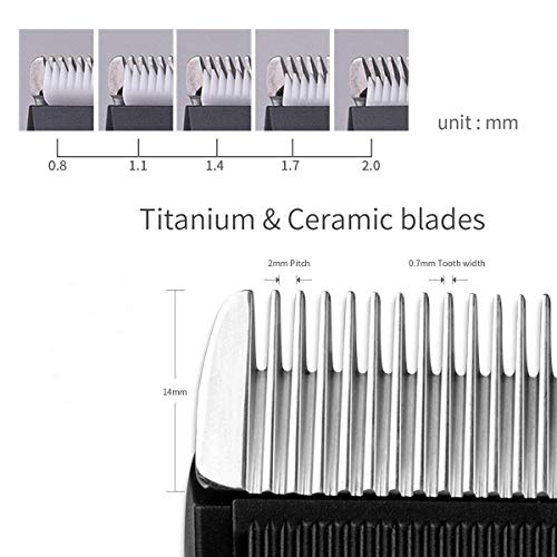 WENINETIES Cortapelos Profesional Hombre Máquina de Cortar Pelo Recortador de Barba Recargable Pantalla LED