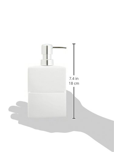 WENKO 3620115100 Dispensador de detergente para cocina True Colours Festival blanco - Soft-Touch superficie , 0.38 L, Cerámica Soft-Touch, 10 x 18 x 10 cm, Blanco