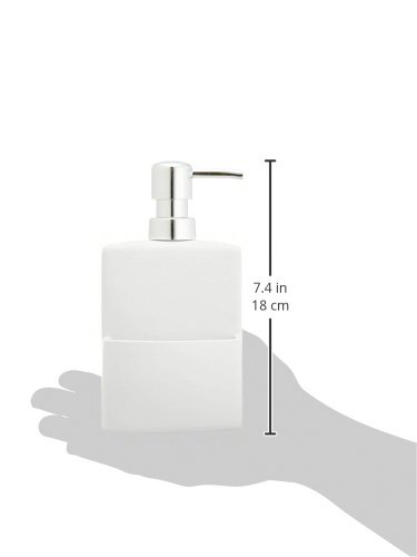 WENKO 3620115100 Dispensador de detergente para cocina True Colours Festival blanco - Soft-Touch superficie , 0.38 L, Cerámica Soft-Touch, 10 x 18 x 10 cm, Blanco