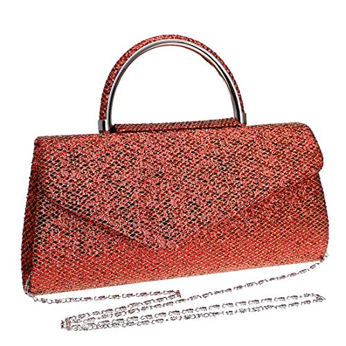 WENNEW La Bolsa de Asas Boda del Banquete de la Tarde de la Mujer fantástica Bolsa de Hombro perfumada (Color : Red)