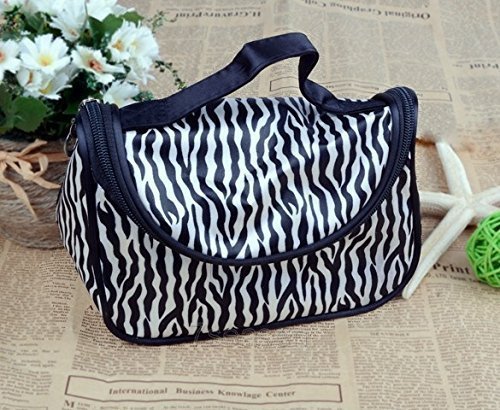 Westeng - Neceser de Maquillaje para Mujer Bolsa Moderna y Bonita para Cosméticos Bolso de Mano para Almacenamiento de aseo Personal, Punto de Onda, 1 unidad