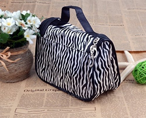 Westeng - Neceser de Maquillaje para Mujer Bolsa Moderna y Bonita para Cosméticos Bolso de Mano para Almacenamiento de aseo Personal, Punto de Onda, 1 unidad