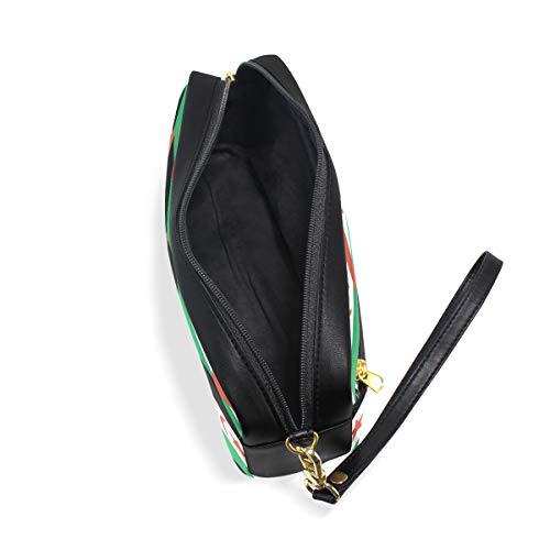 Western Sahara Saharaui bandera árabe pu cuero lápiz caso portátil organizador pluma bolsa estacionaria maquillaje cosmética bolsa