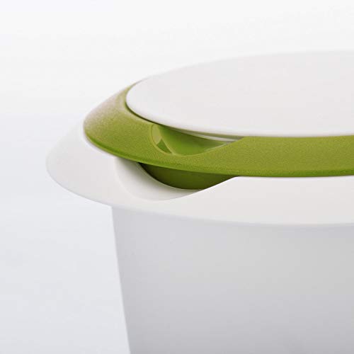 Westmark - Recipiente para Mezclar (1 l, Tapa de 2 Piezas), Color Verde y Blanco