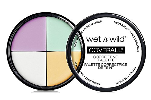 Wet n Wild - CoverAll Concealer Palette - Paleta de Correctores, Perfecta para Ocultar Imperfecciones - Countoring Maquillaje - 4 colores diferentes - 1 Unidad